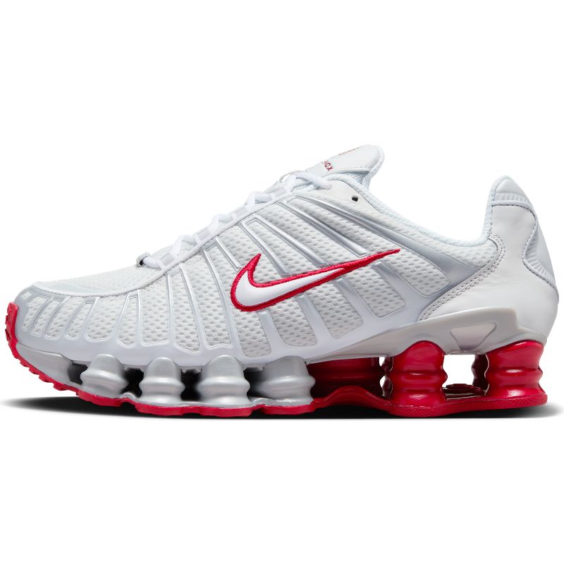 NikeShox白红色女款跑步鞋