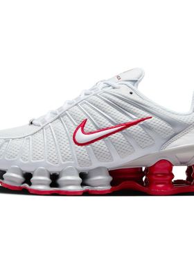 Nike Shox 白红色 女款 低帮 休闲运动跑步鞋FZ4344-001
