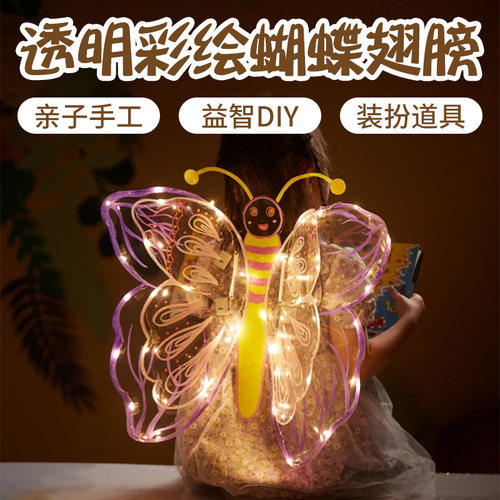 彩绘蝴蝶翅膀手工diy制作材料