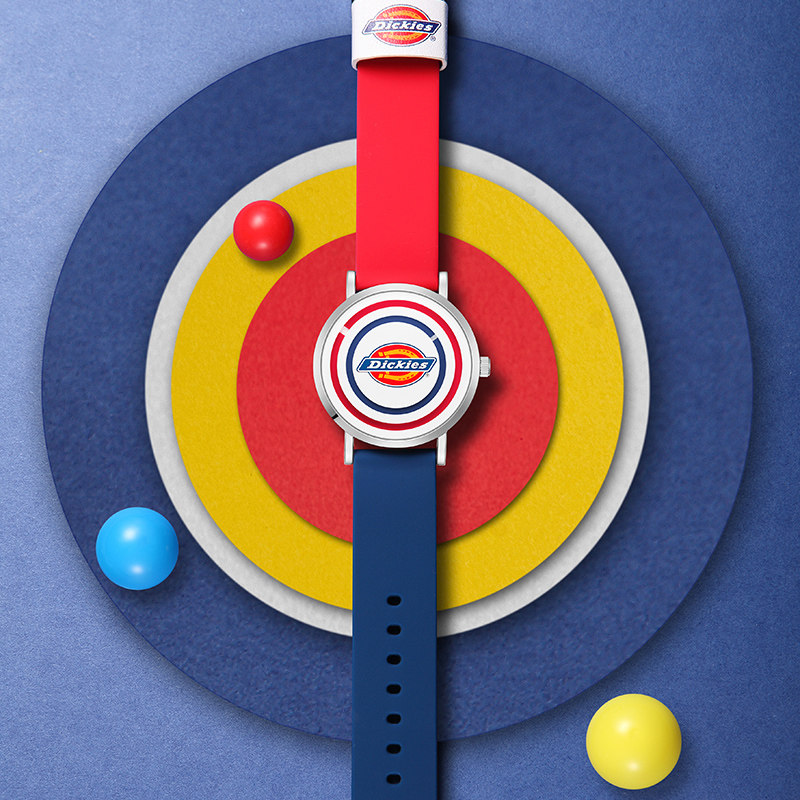 dickies帝酷适官方正品旗舰潮流彩色小标靶手表女情侣手表男cl-93