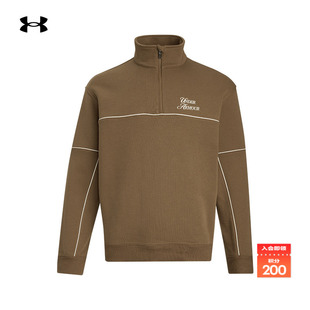 安德玛官方UA秋Sports 4拉链运动休闲卫衣6005892 Club男子毛圈1