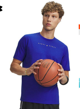 安德玛官方UA 库里Curry Night Night男子篮球运动短袖T恤6009783