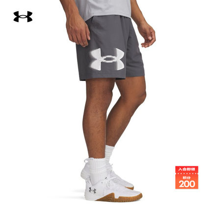安德玛官方UA春夏Tech男子梭织训练健身运动短裤1390046
