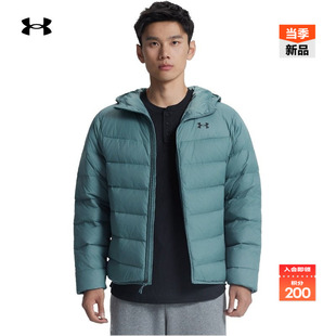 安德玛官方UA秋冬Core男子连帽运动休闲短款 鸭绒羽绒服6011315