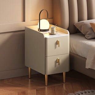 实木床头柜2025新款 小型储物收纳柜家用卧室床边极窄夹缝置物架