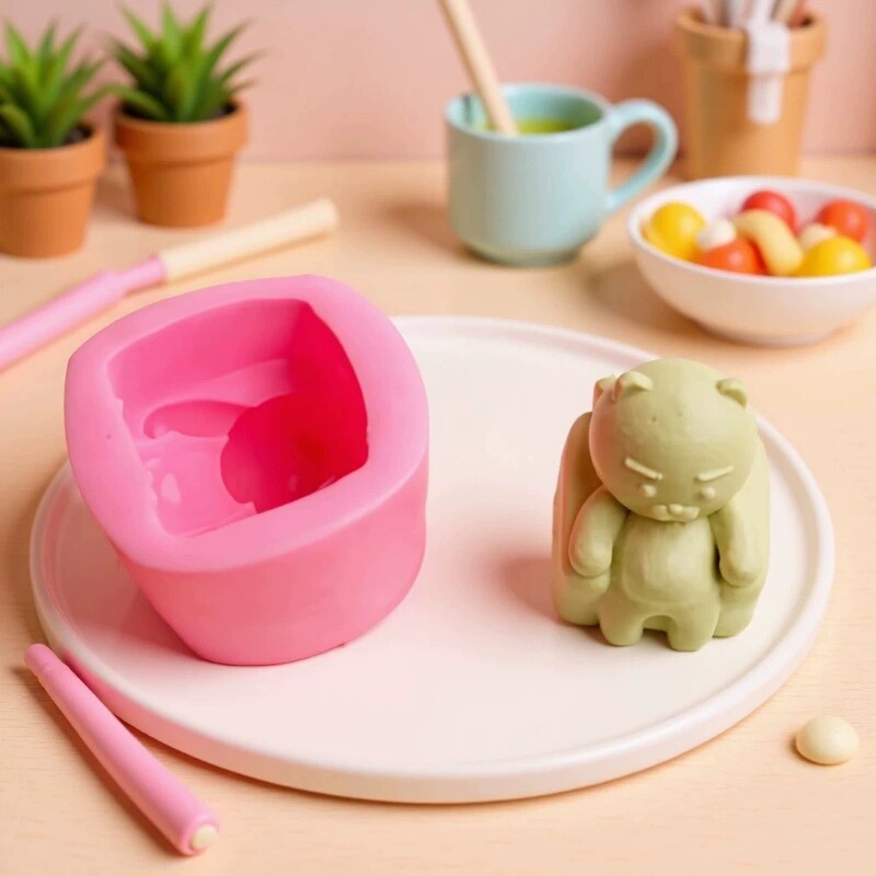 立体沙发小熊液态硅胶模具 diy巧克力翻糖蛋糕装饰香薰石膏模具
