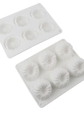 新款6连大号覆盆子树莓慕斯蛋糕模具法式甜点烘焙硅胶模翻糖模具