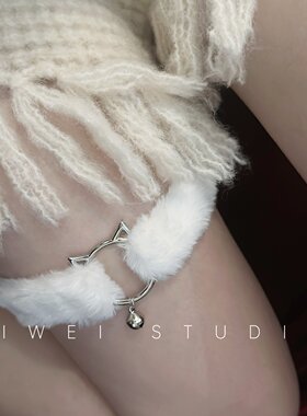 「软萌猫耳」氛围秋冬少女心铃铛洛丽塔JK减龄可爱大腿饰品腿环女
