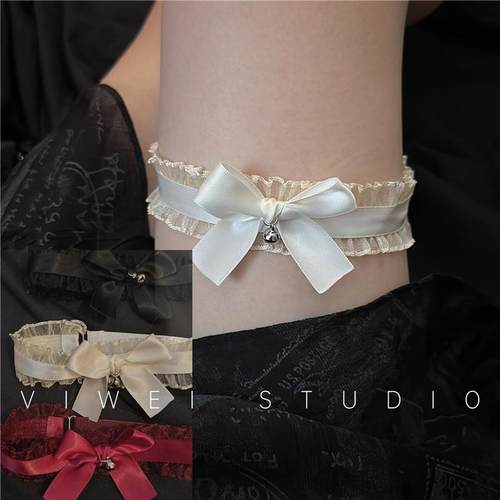禁欲系cos女仆风可爱铃铛腿环