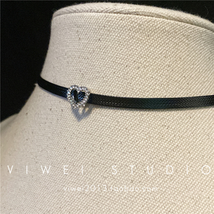 「闪闪惹人爱」甜妹系bling爱心极简甜美桃心约会锁骨链颈链项圈