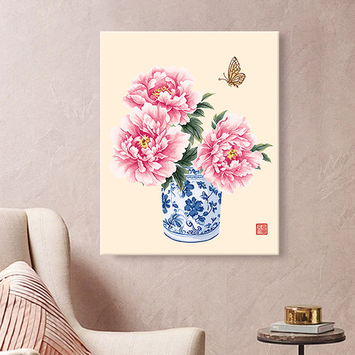 2026新款数字油画diy 成人手工填色涂色手绘填充油彩画 花朝月夕
