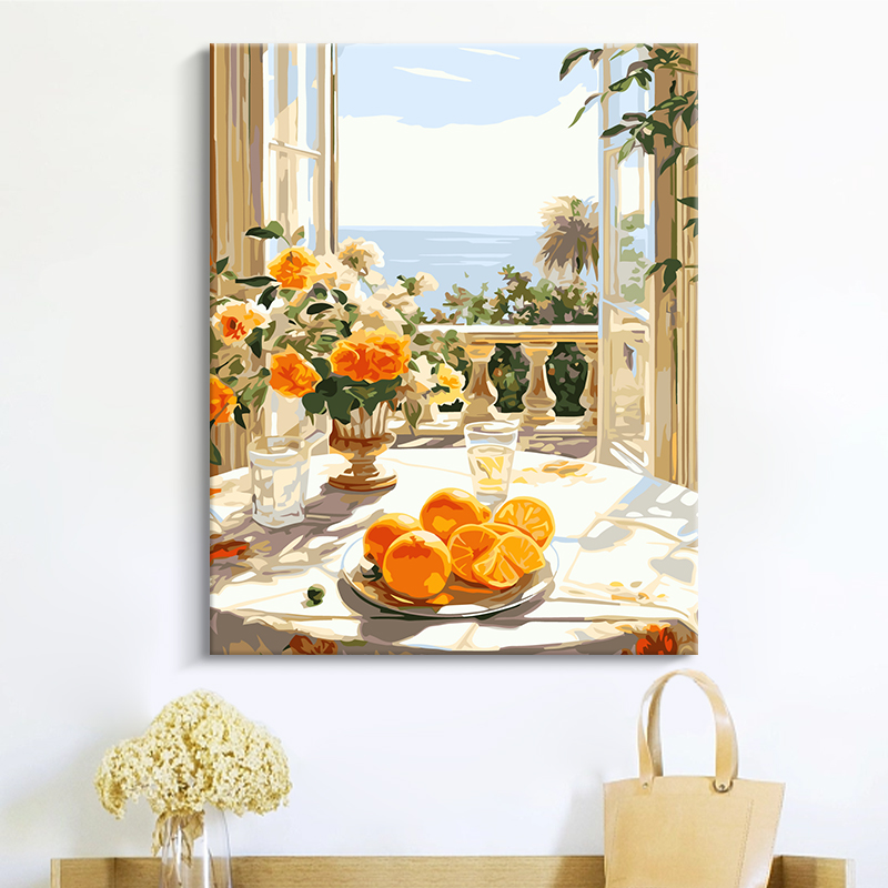 【好物体验专享】icision数字油画diy橘子日落油彩礼物手绘工填充