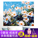 diy数字油画填色填充成人减压油彩画画手工绘水彩花卉客厅装 饰画