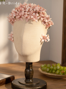 簪花头饰新中式风泉州浔埔簪花红色蓝色成人超仙仿真花女汉服头箍