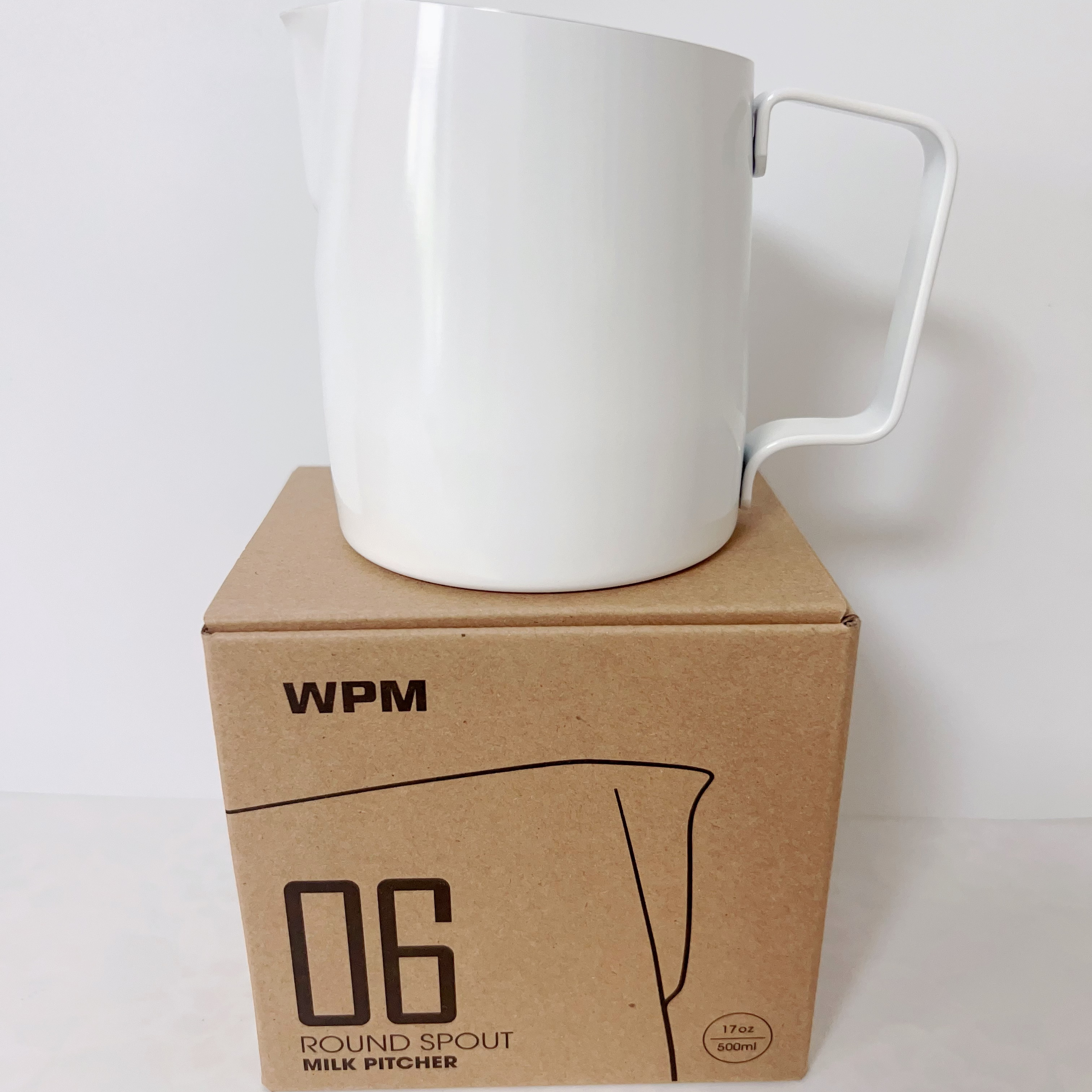 WPM惠家 咖啡拉花缸奶缸钢杯500ml圆嘴 拉花冠军Liwei联名同款