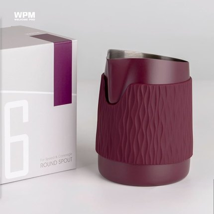 官方授权WPM惠家 拉花缸450ml咖啡拉花杯奶泡杯尖嘴圆嘴无把手款