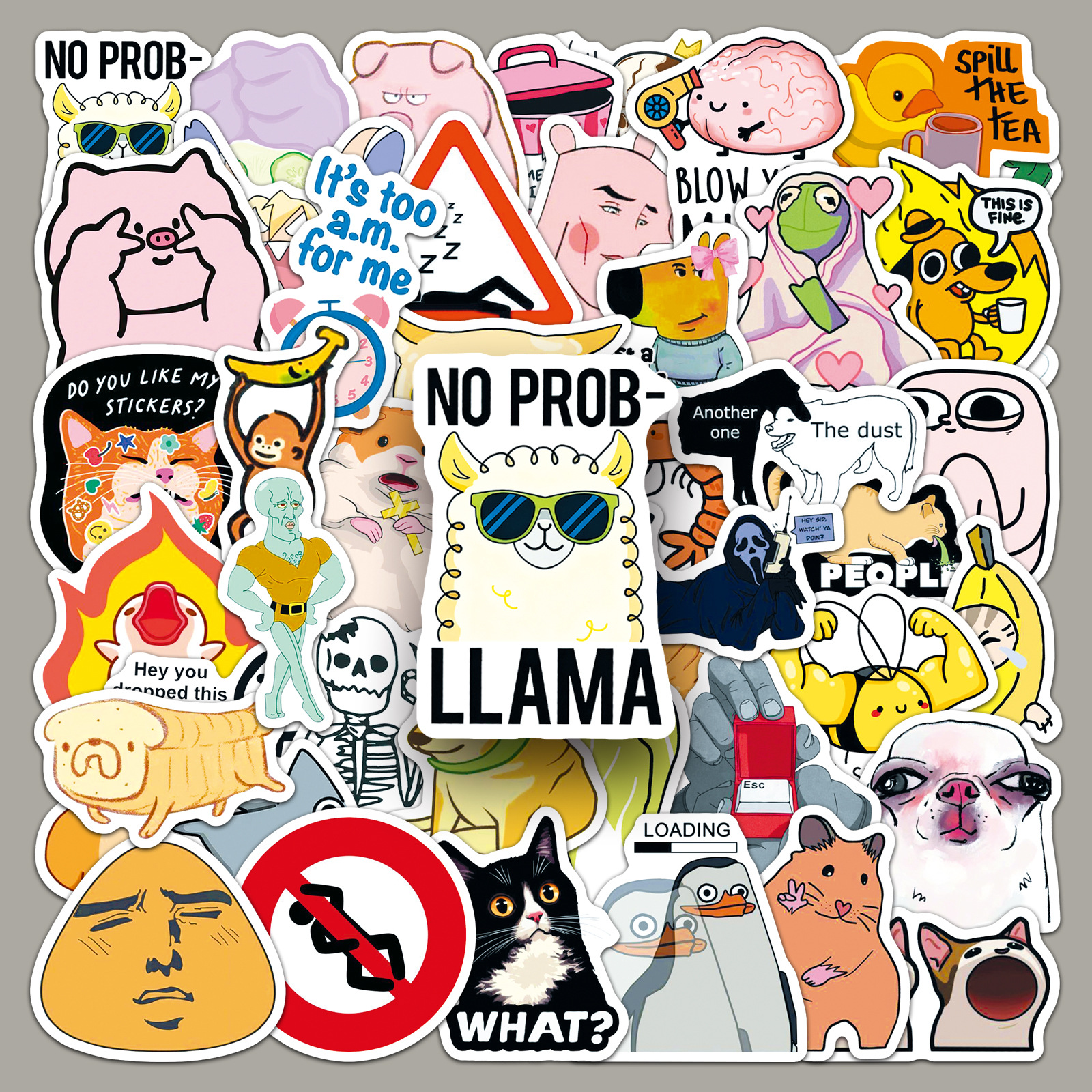 50张MEME卡通动漫汽车贴纸