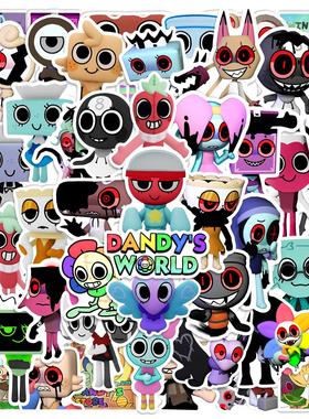 50张Dandy's World丹迪的世界卡通贴画笔记本电脑手机水杯diy贴纸