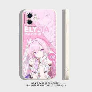 二次元爱莉希雅手机壳适用oppoa1pro a58周边a53 findx5pro r15 k10x realmexGTneo3 q5 v11s套reno7 89 ace2