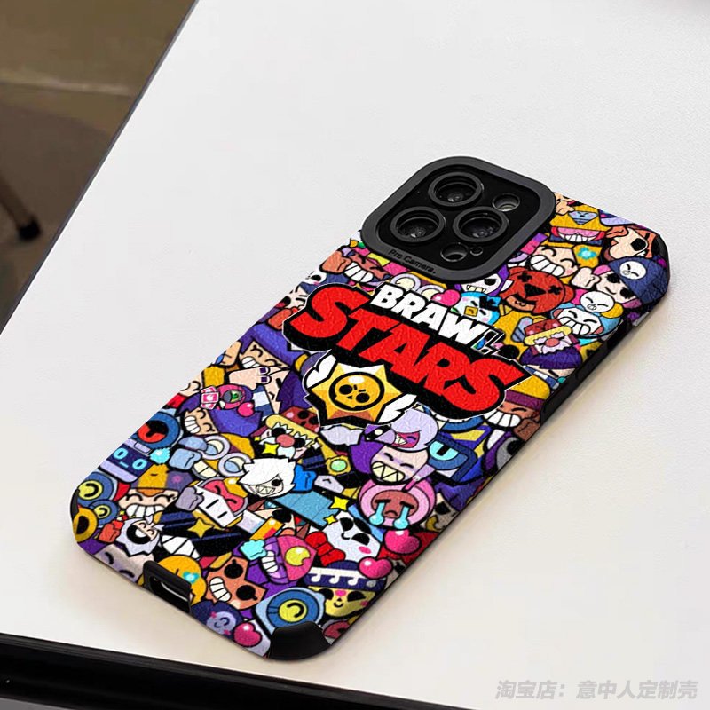 游戏荒野乱斗周边手机壳14适用苹果15promax小米16红米k60硅胶华为mate70创意vivo羊皮oppo一加13三星24小众9