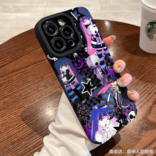 吊带袜天使周边史朵巾手机壳12适用苹果16promax小米14红米k50硅胶华为pura70情侣vivo羊皮oppo一加13三星s25