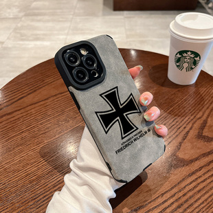 铁十字普鲁士王国德国勋章德意志罗马帝国手机壳适用苹果16promax小米15红米华为mate70荣耀vivo套oppo小羊皮