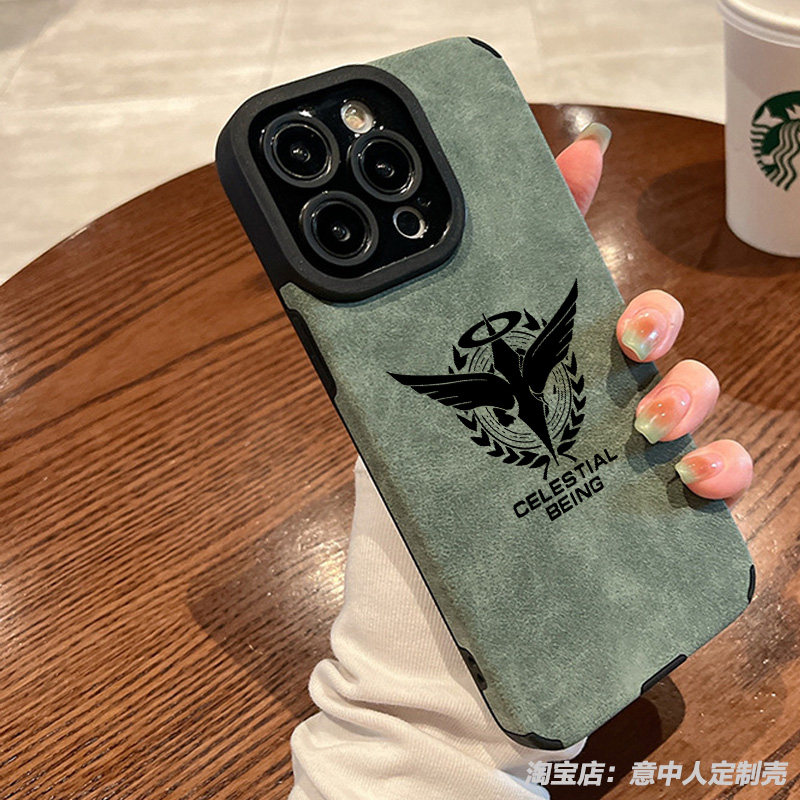 小羊皮材质防摔全包任意机型