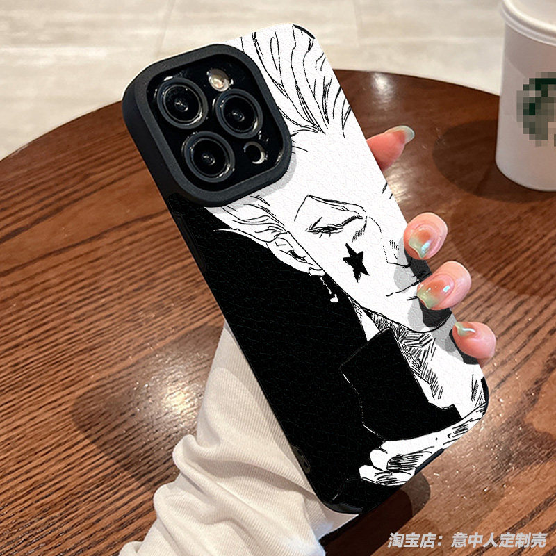 二次元简约全职猎人西索周边手机壳适用苹果16promax小米15红米k70三星s24华为pura80动漫vivo羊皮oppo一加12