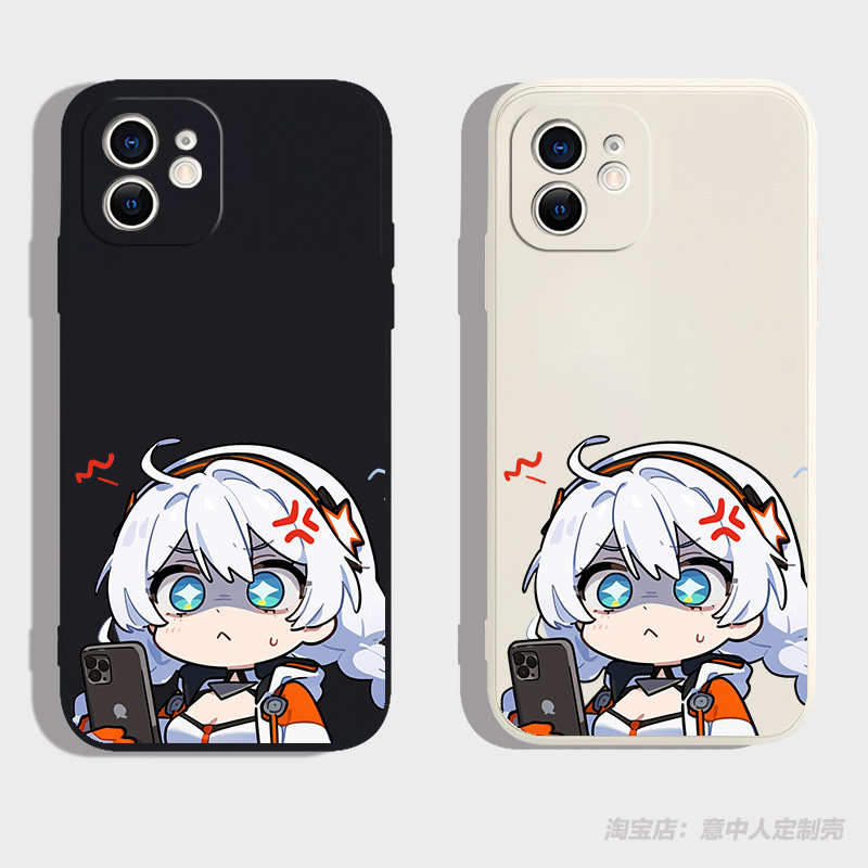 卡通琪亚娜q版表情包手机壳适用iphone17硅胶vivoiqoo15苹果16小米14红米k70e华为pura80全包oppo一加三星s25