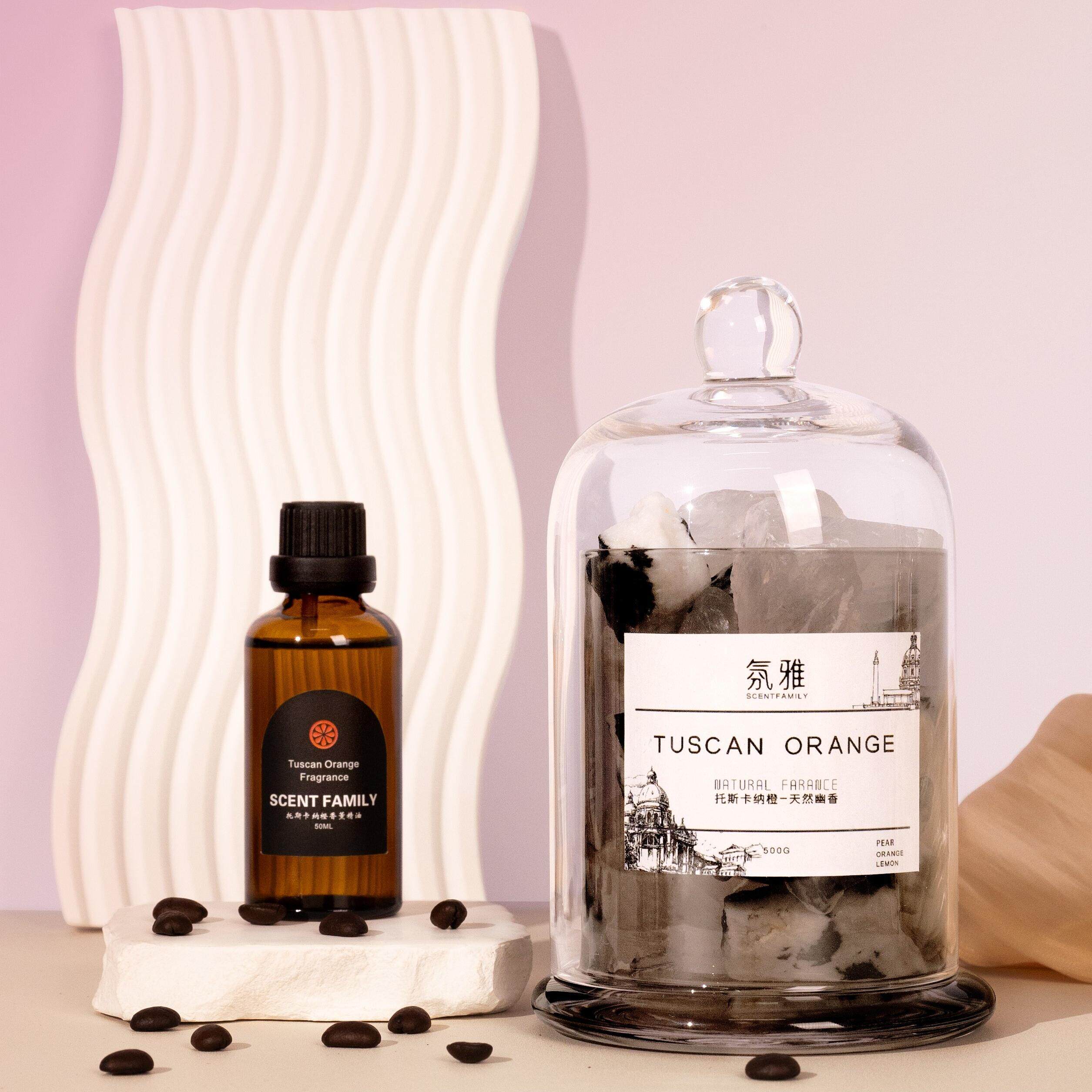 lulu正品托斯卡纳橙香薰晶石扩香套装香氛礼盒超久留香送天然精油