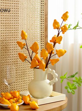 吉祥黄金果五代果仿真五代同堂福禄果胶花假花摆设花瓶家居装饰品