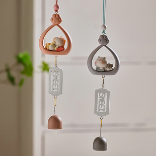 日式风铃挂饰可爱治愈房门上挂铃铛女生卧室装饰挂件创意生日礼物