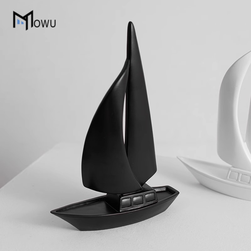 艺术帆船摆件酒柜轻奢高档