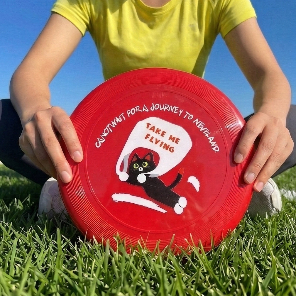 红色飞猫趣味飞盘PE材质极限飞盘成人专业标准飞碟可回旋