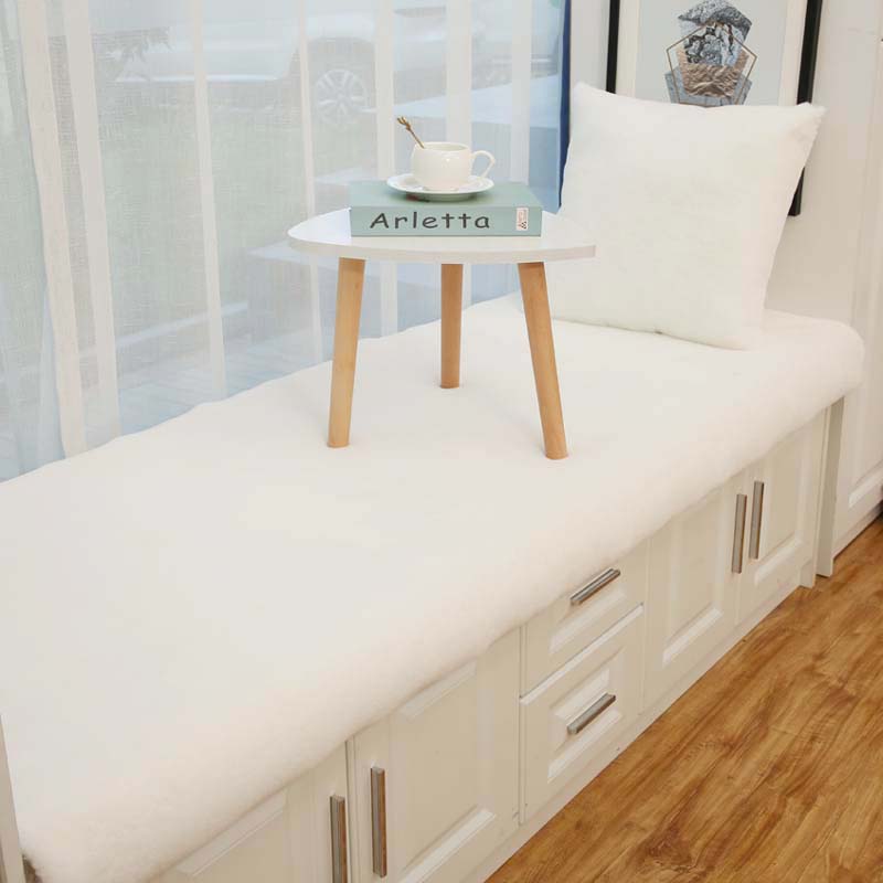 毛絨飄窗墊臥室窗臺墊仿獺兔毛