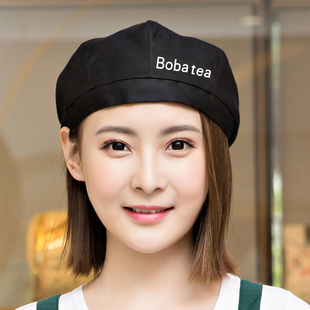 厨师帽子服务员奶茶可调节酒店火锅餐厅工作帽厨房餐饮男女透气网