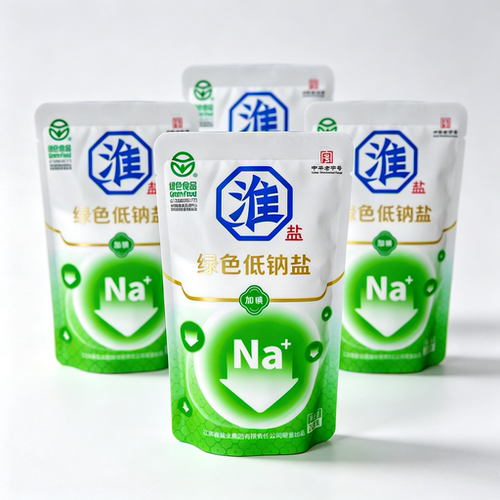 淮盐绿色低钠盐加碘食用盐绿色食品认证健康减钠盐260克/袋