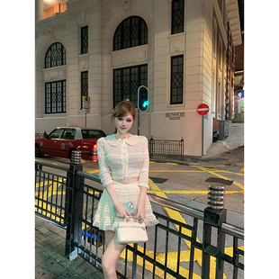 99jiu 雪纺衫 霓虹甜心 长袖 女亮钻减龄网纱上衣 独家原创 With