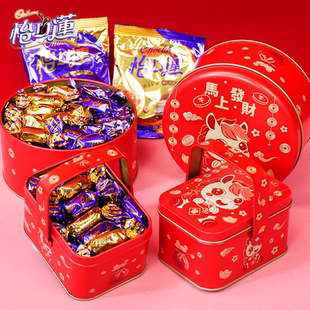 怡口莲夹心太妃糖巧克力流心榛仁马上发财礼盒糖果结婚庆糖果礼物