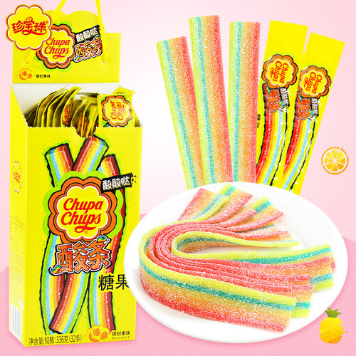 珍宝珠酸条糖舌头糖糖果零食