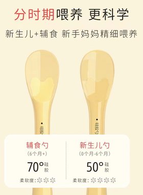 喝汤软头喂水小勺YOUKEBEI硅胶