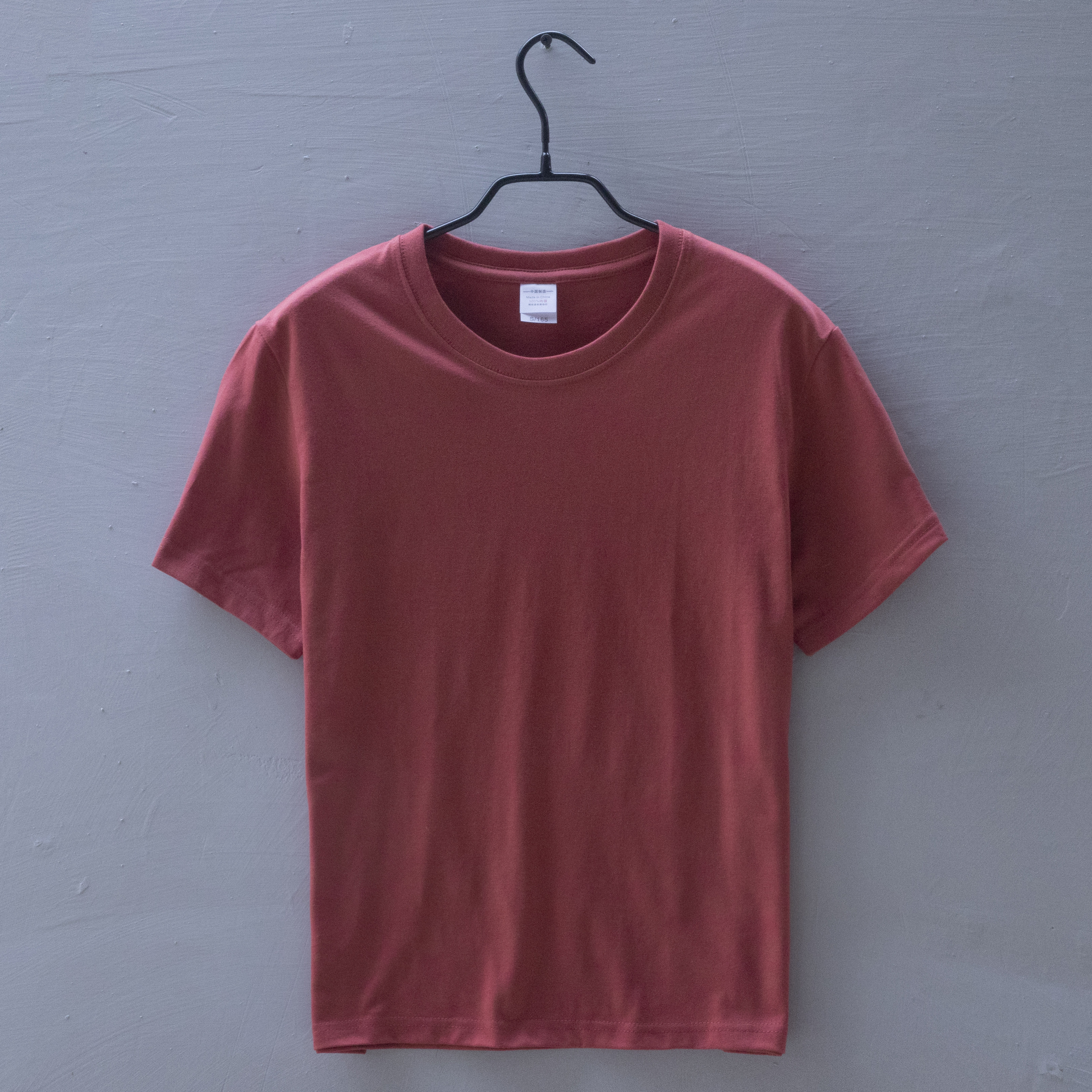 美式纯色不透男士短袖T恤圆领休闲纯棉做旧百搭半袖文艺打底t恤衫