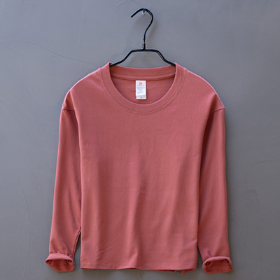 极简男士纯棉长袖T恤白色打底衫