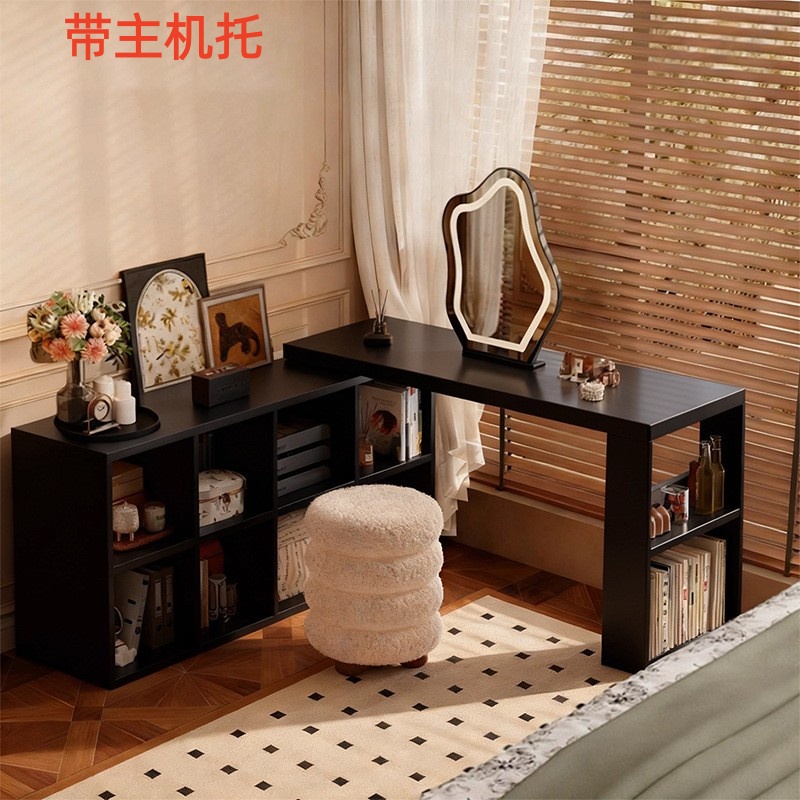黑色转角梳妆台成人家用学习桌