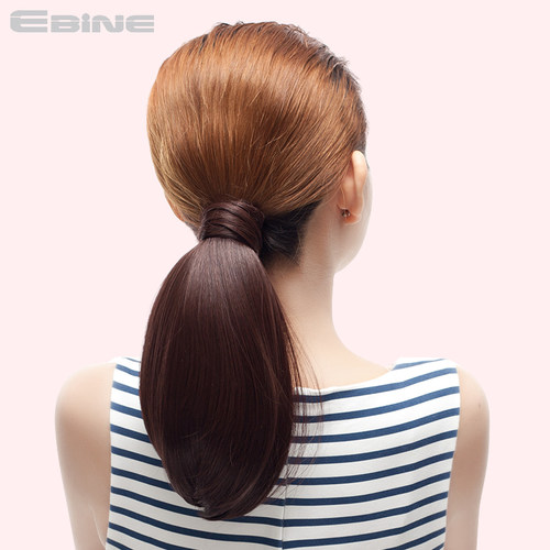 ebine品牌假发马尾绑带式直马尾