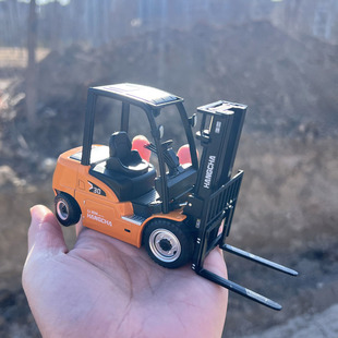 1/25杭叉叉35蓄电池内燃机叉车模型 合金工程机械车模  原包现货