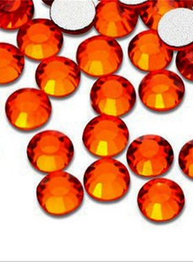 【1440颗】国产平底钻国贸AA级HYACINTH桔红美甲手机贴钻批衣服钻