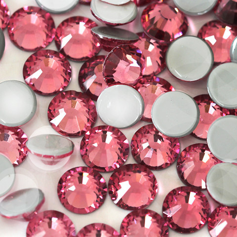 【1440颗】国产平底钻国贸aa级rose深粉玫红美甲手机贴钻diy鞋钻