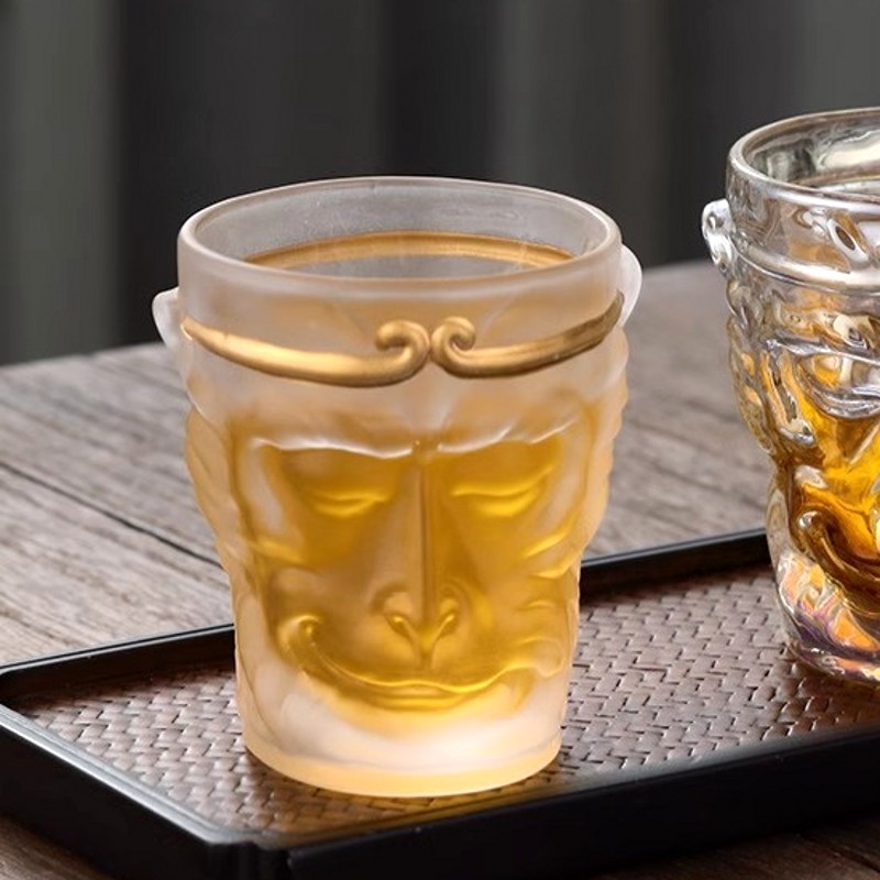 大圣黑神话悟空杯主人杯男士功夫茶杯玻璃品茗杯琉璃杯威士忌酒杯