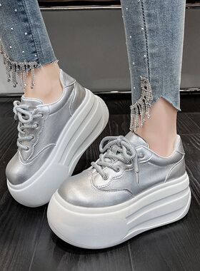 323334小码8cm厚底大头面包鞋女2026新款春休闲运动鞋配阔腿裤潮